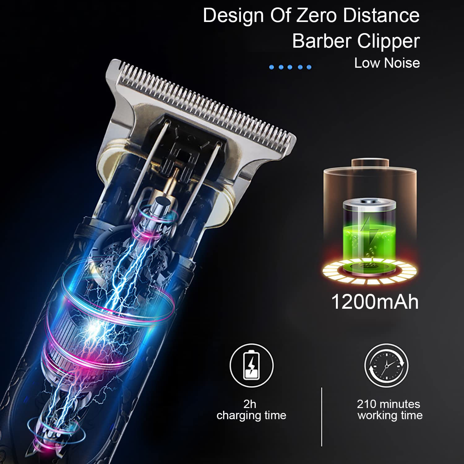 LED Display Rechargeable Wireless Barber Clippers AU0021