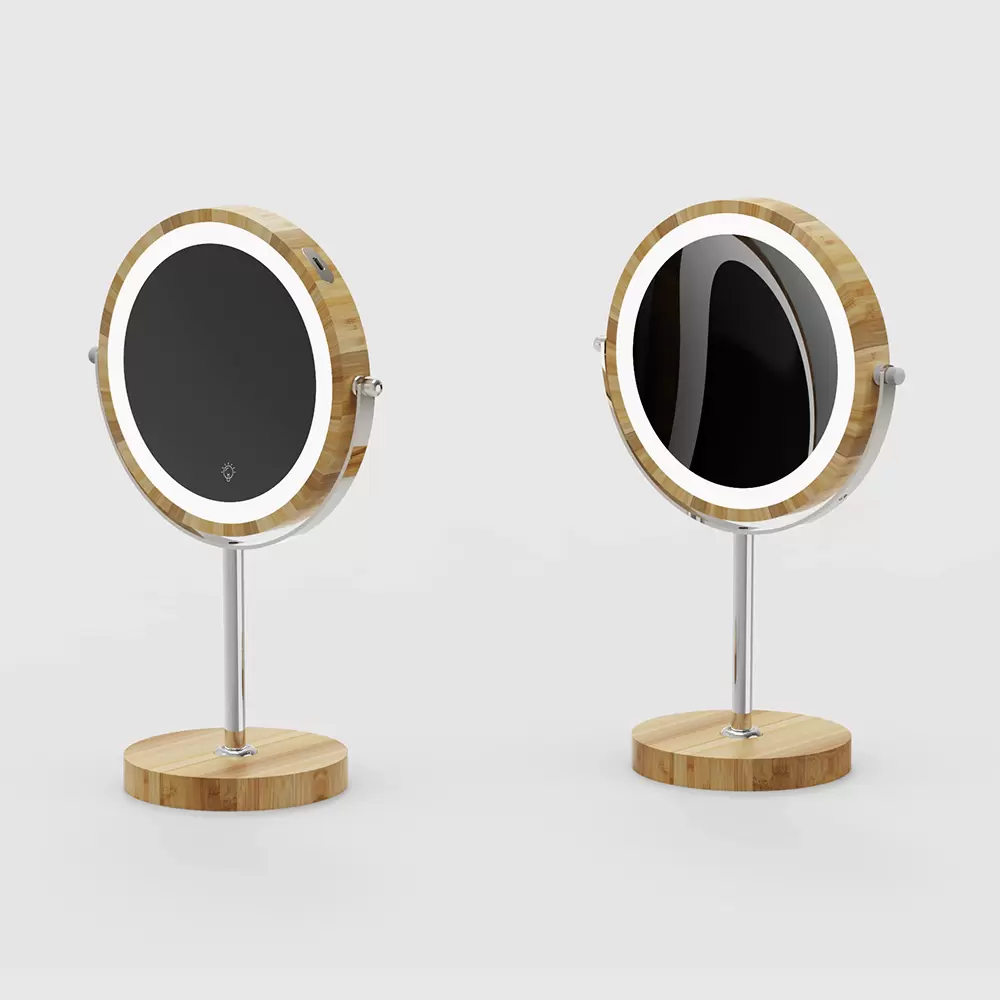 SIWIEY Natural Bamboo Makeup Mirror: Fresh and Elegant, Illuminating Your Beautiful Moments